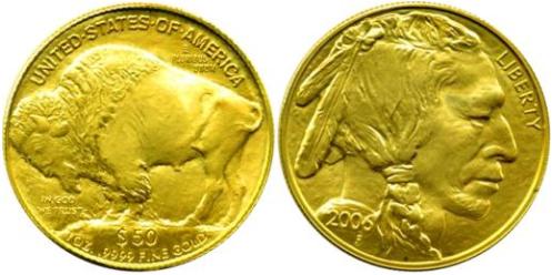 Moneda de oro buffalo eeuu americano