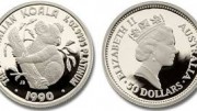 Moneda platino Koala Australia