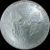 Moneda falsa American Silver Eagle Plata