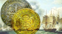 Monedas oro y plata del Nuestra Señora de las Mercedes extraidas por Odyssey