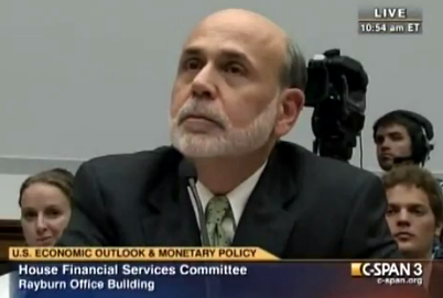 Ben Bernanke declarando ante Ron Paul