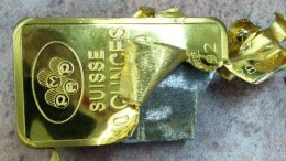 lingote oro falso tungsteno, falsificacion oro