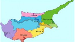 Mapa político de Chipre