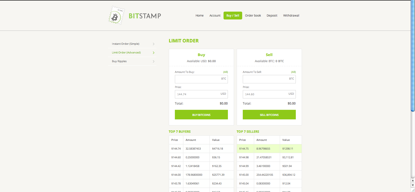 bitstamp deposit withdraw limits