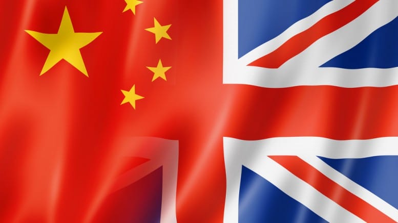 Bandera China Reino Unido