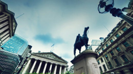 Bank of England, Royal Exchange estatua Wellington Londres