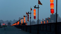 Calle en Shaanxi en China